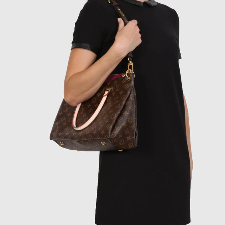 Louis Vuitton Pallas Monogram Handbag - Red/Brown