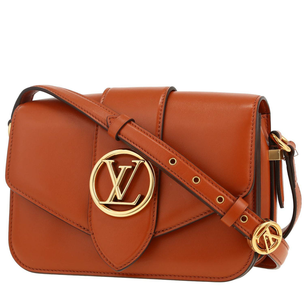 Louis Vuitton Smooth Calfskin LV Pont 9 Handbag - Brown