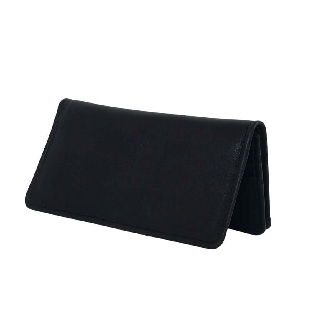 Long Black Leather Wallet A1