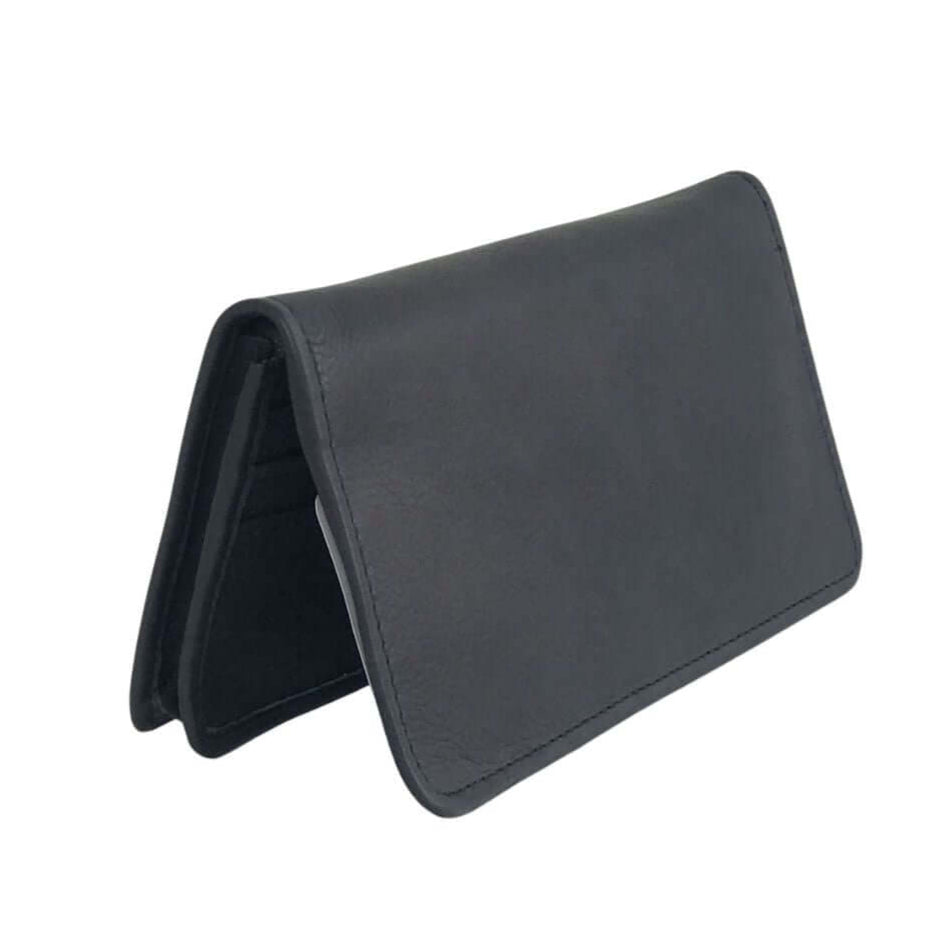 Leather Wallet – Elegant Long Fold in Grey