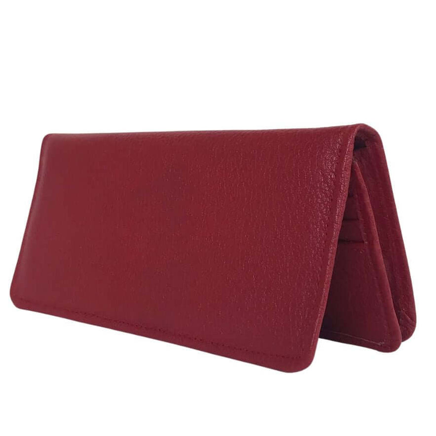Leather Wallet – Bold Long Fold in Red