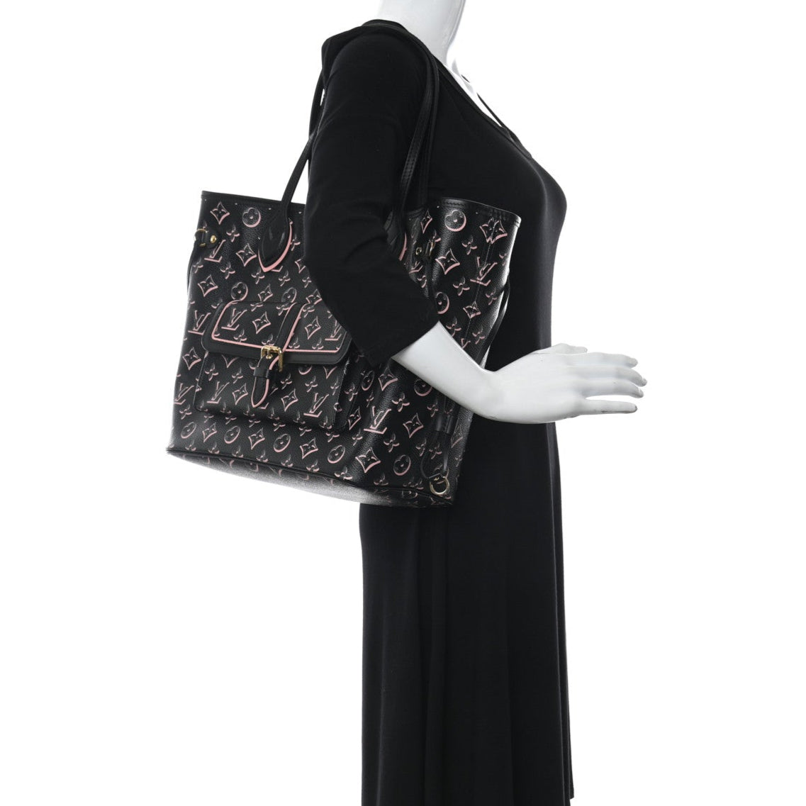 Louis Vuitton Monogram Fall For You Neverfull MM - Black