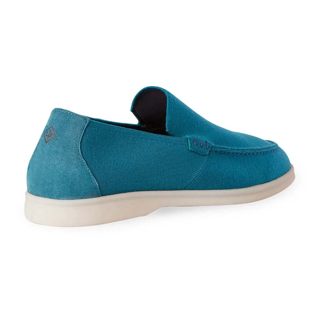 Loro Piana Summer Knit Walk Wish Suede Loafers - Blue Sorbet (233)