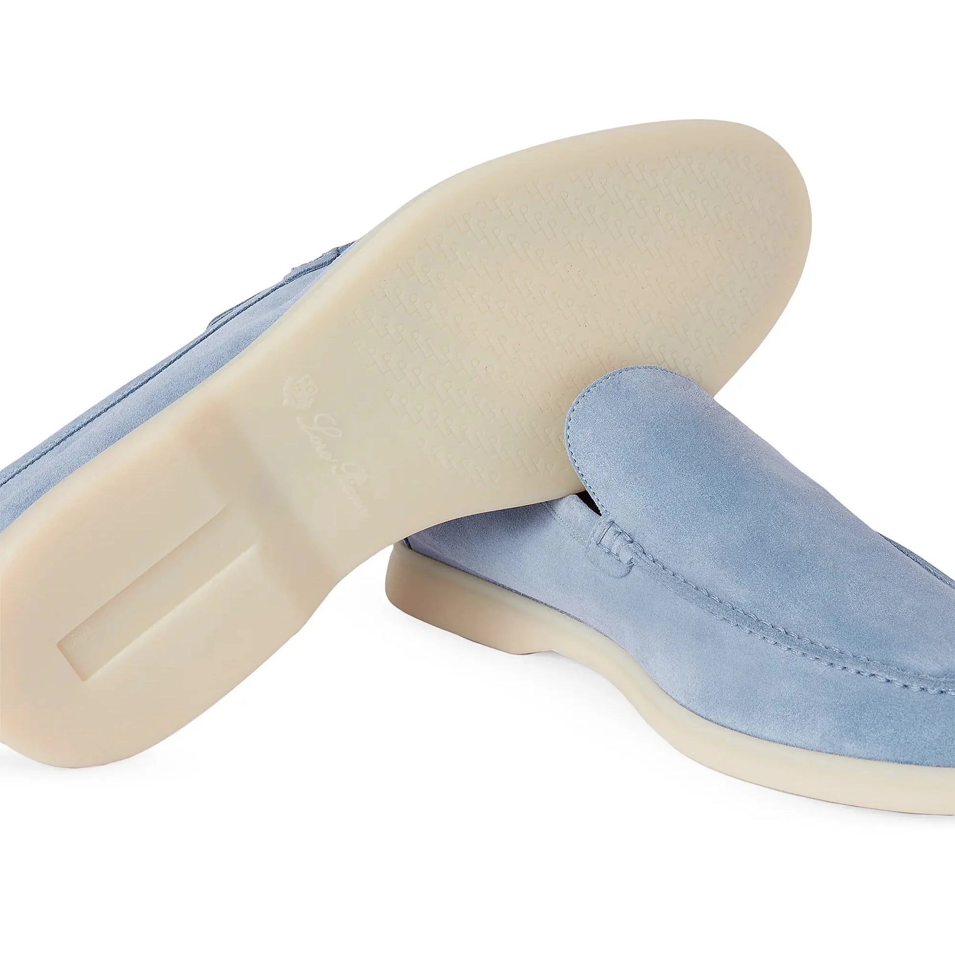 Loro Piana Summer Walk Suede Loafers - Blue (137)