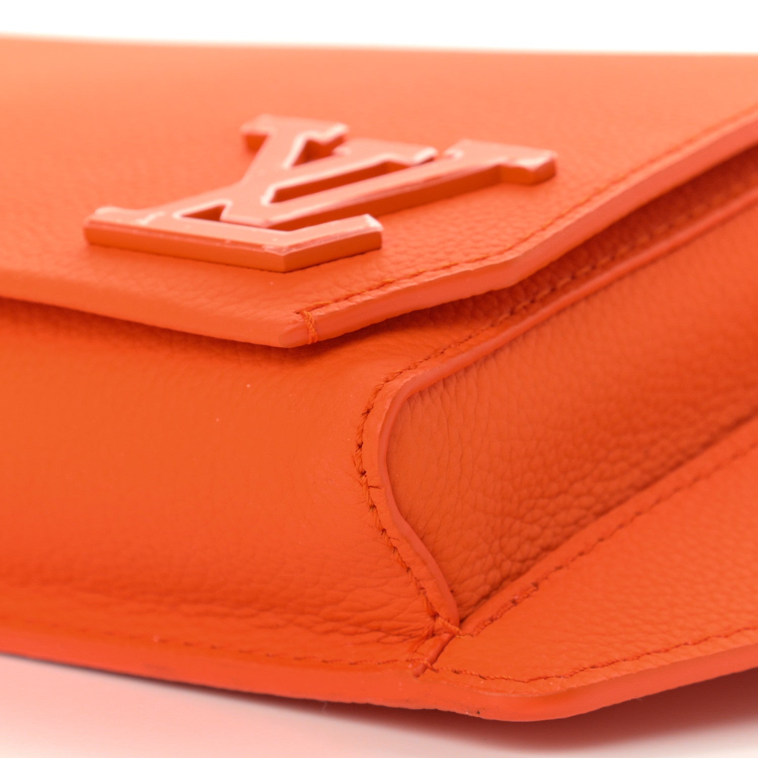 Louis Vuitton Grained Calfskin Aerogram Takeoff Sling Belt Bag - Orange