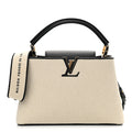 Louis Vuitton Canvas Taurillon Capucines MM Handbag – Beige