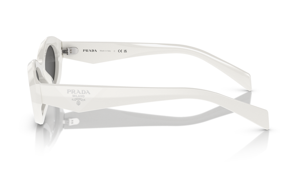 Prada PR26Z 17K-08Z White Oval Sunglasses