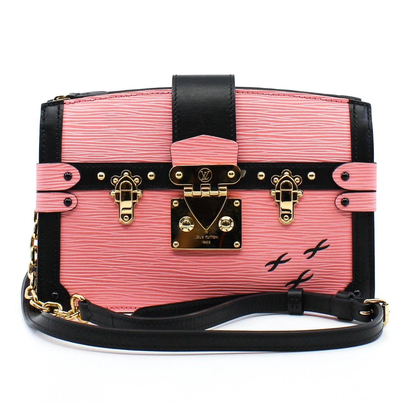 Louis Vuittion Epi Trunk Leather Clutch Bag - Pink Rose Ballerine