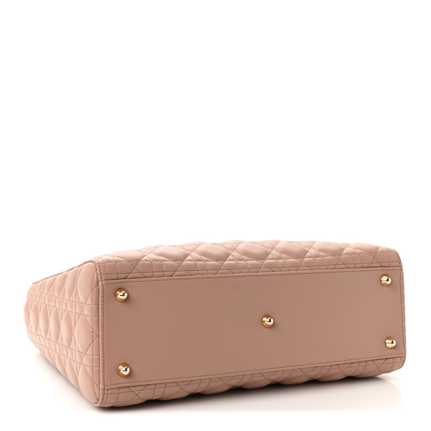 Dior Large Lady Dior Cannage Lambskin Bag - Pink Blush