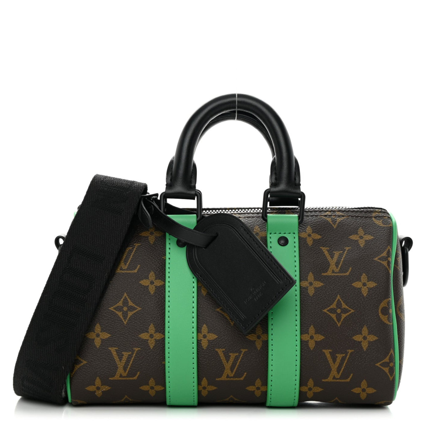 Louis Vuitton Monogram Macassar Keepall Bandoulière 25 Shoulder Bag - Minty Green