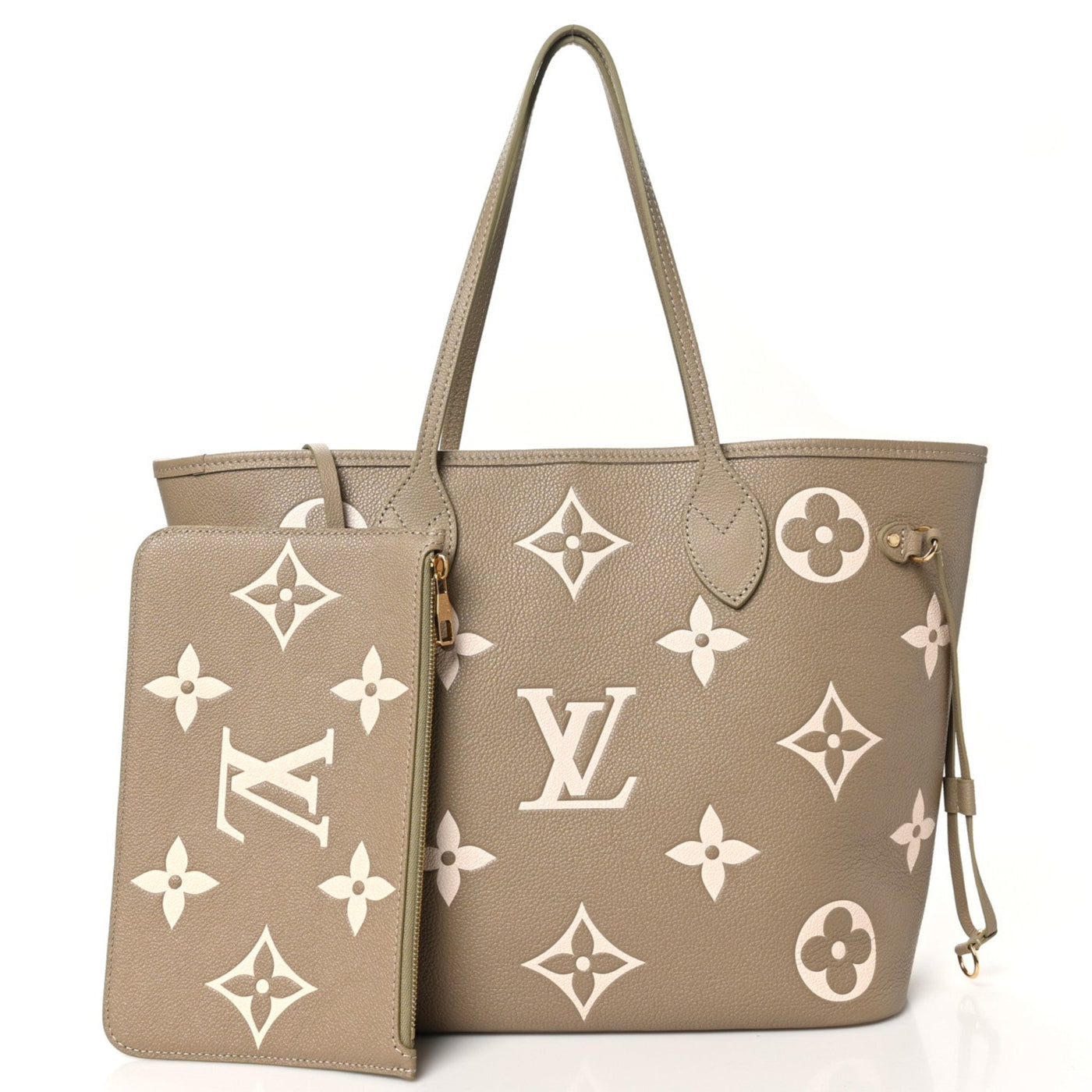 Louis Vuitton Empreinte Monogram Giant Neverfull MM Handbag - Beige Khaki