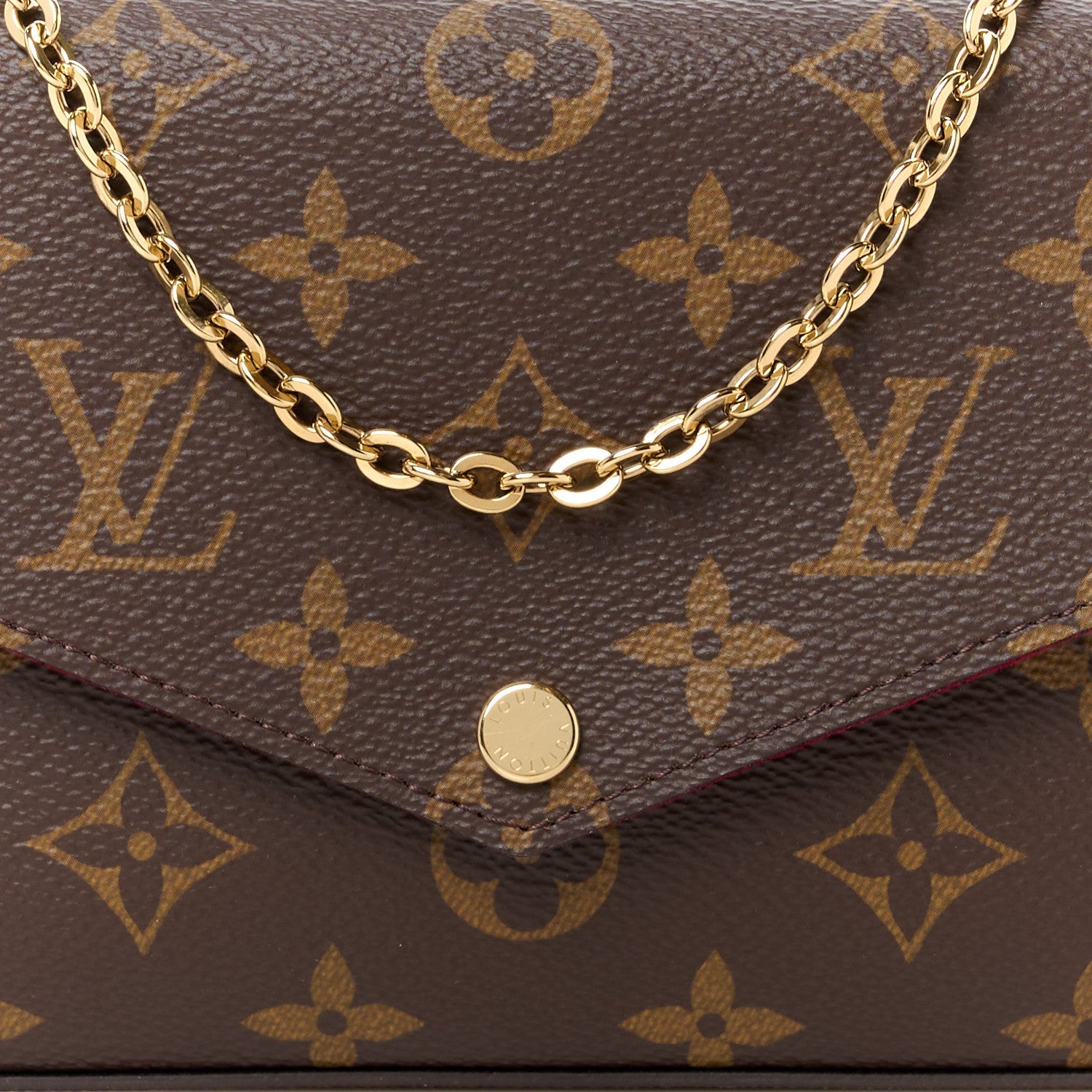 Louis Vuitton Pochette Félicie Chain Wallet - Brown