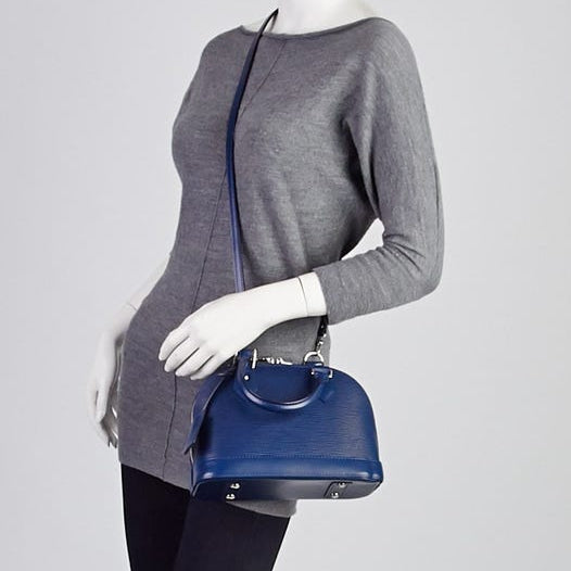 Louis Vuitton Epi Leather Alma BB Handbag - Indigo Blue