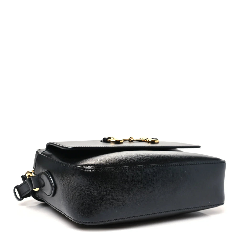 Gucci Horsebit 1955 Small Shoulder Leather Bag – Black