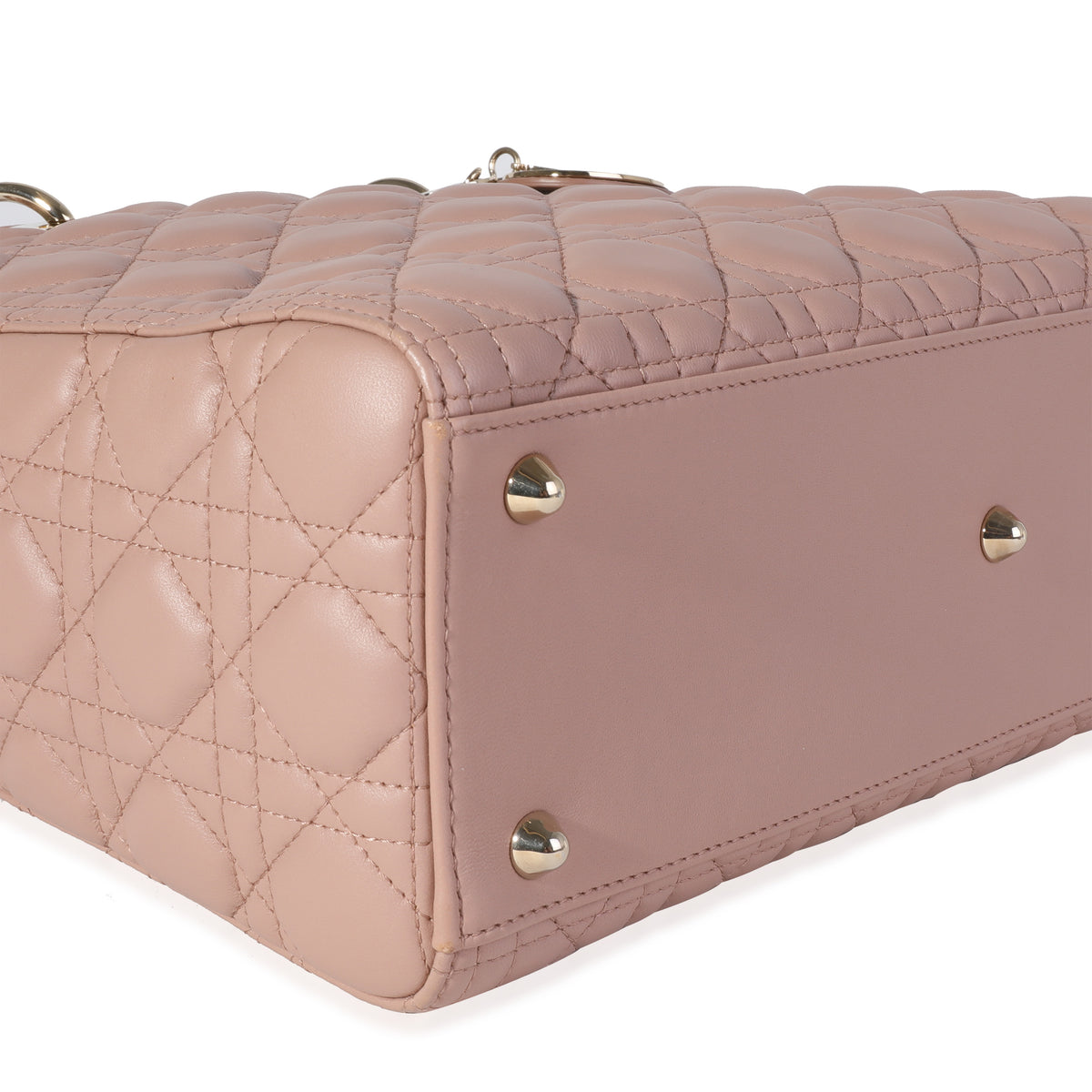 Dior Large Lady Dior Cannage Lambskin Bag - Pink Blush