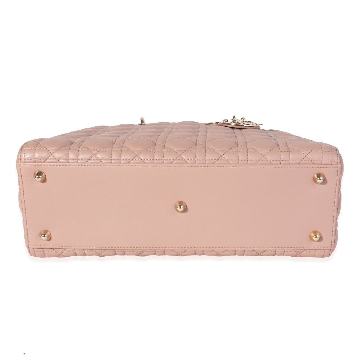 Dior Large Lady Dior Cannage Lambskin Bag - Pink Blush
