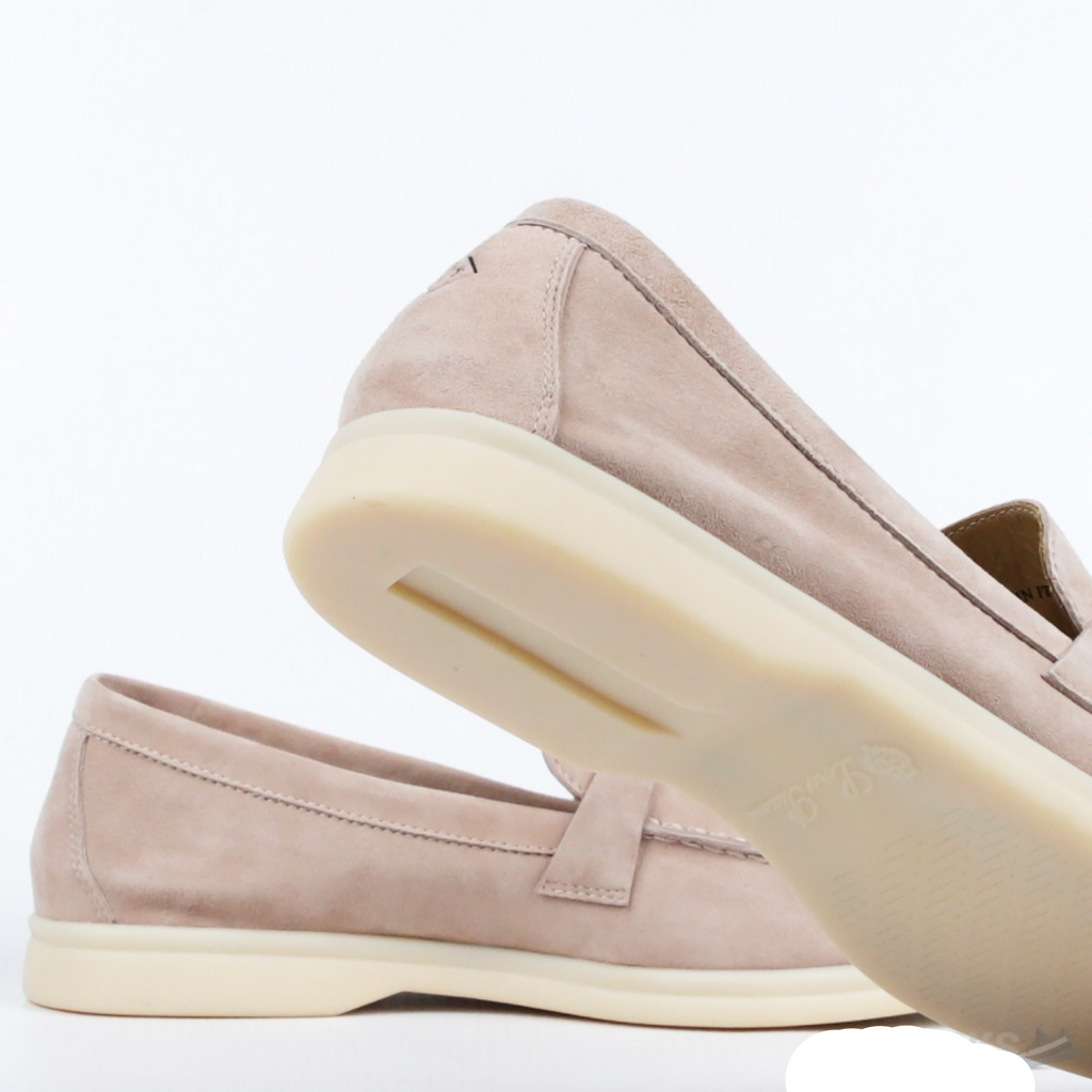 Loro Piana Summer Walk Suede Loafers - Light Camel (030)