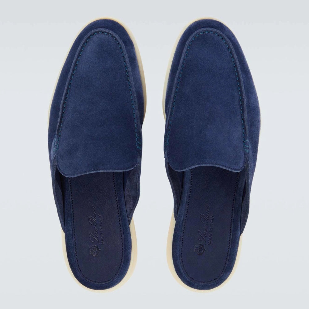 Loro Piana Babouche Walk Suede Loafer - Racing Blue (204)