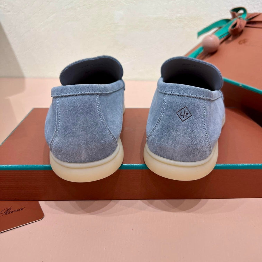 Loro Piana Summer Walk Suede Loafers - Blue (137)