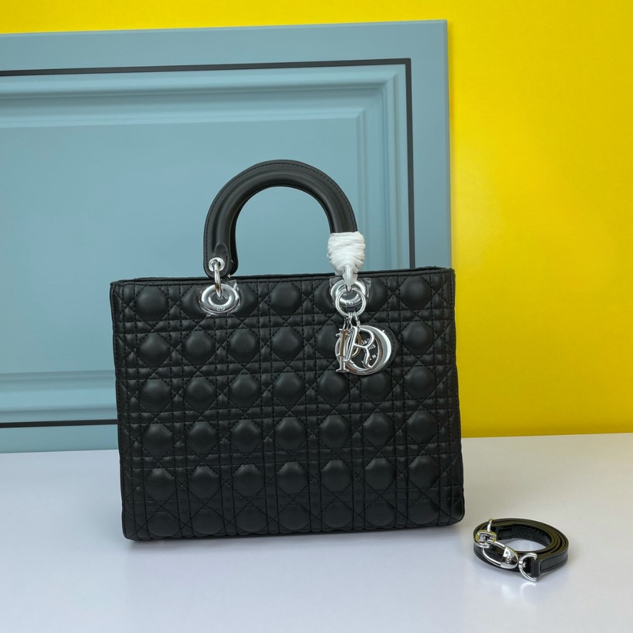 Dior Large Lady Dior Bag - Black