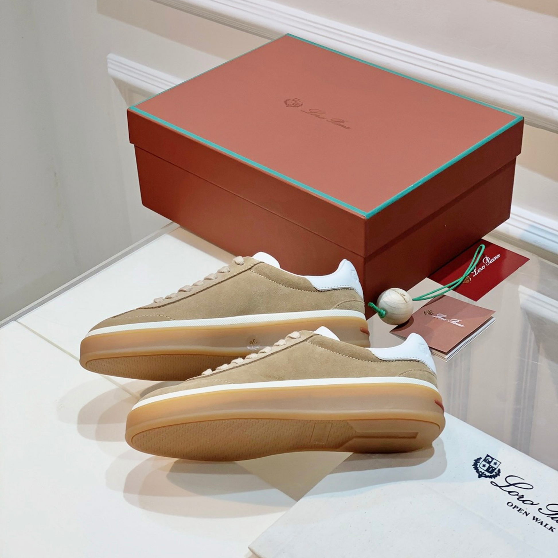 Loro Piana Tennis Walk Suede Sneakers - Suede (256)