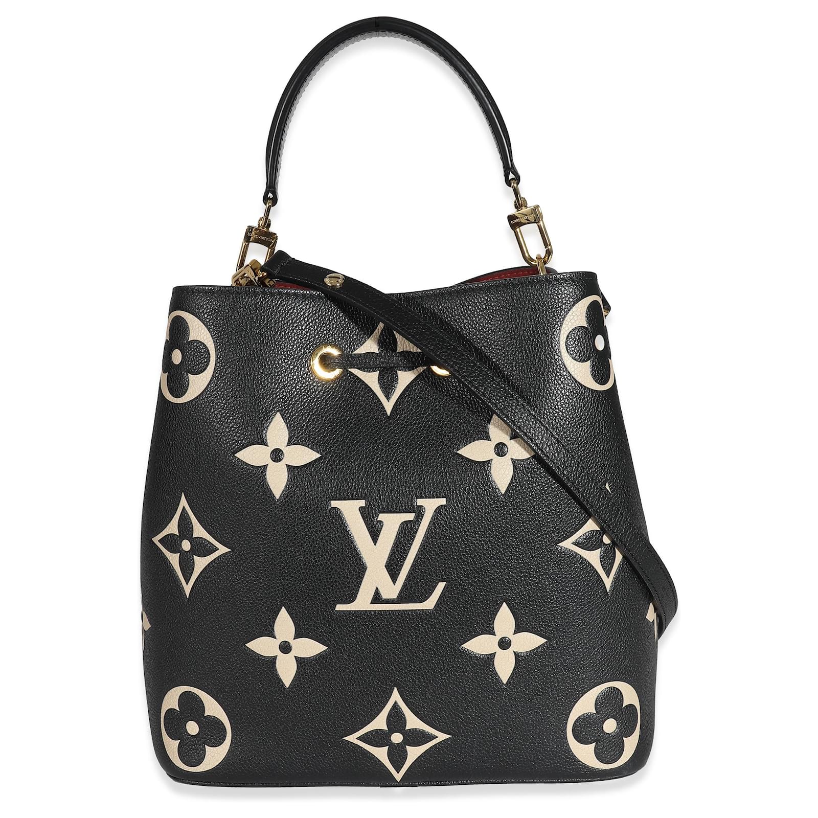 Louis Vuitton Monogram Empreinte Giant Néonoé MM Bucket Bag - Black