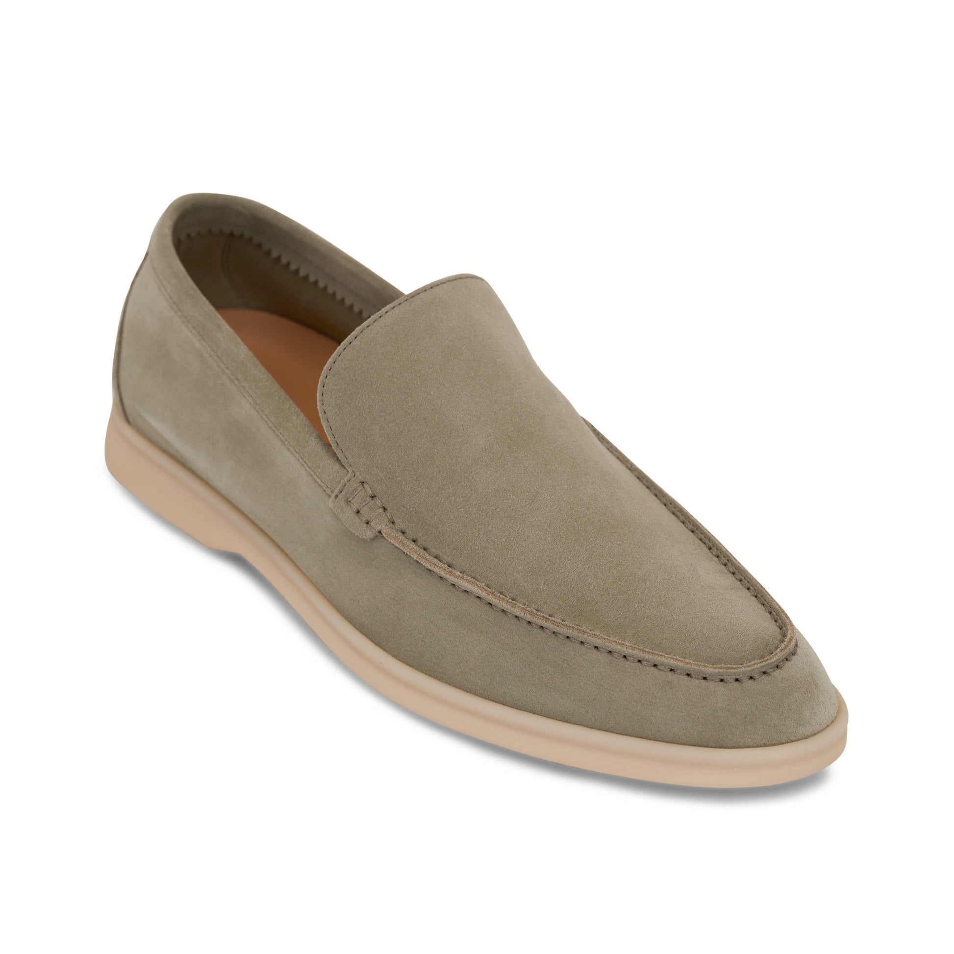 Loro Piana Summer Walk Suede Loafers - Powder Tea