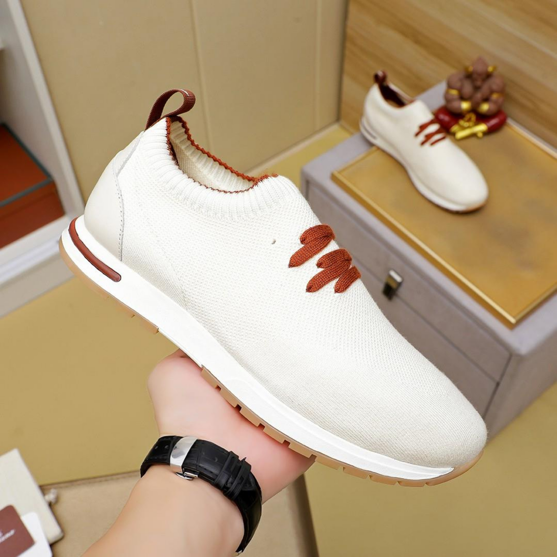 Loro Piana 360 LP Flexy Walk Wish® Wool Sneakers - White (1000)