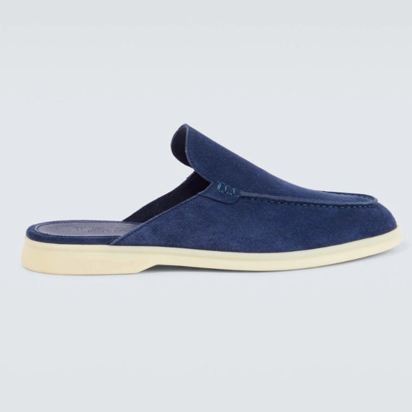 Loro Piana Babouche Walk Suede Loafer - Racing Blue (204)