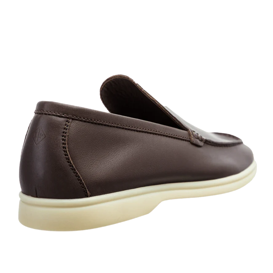 Loro Piana Summer Walk Elk Leather Loafers - Very Dark Brown (H027)