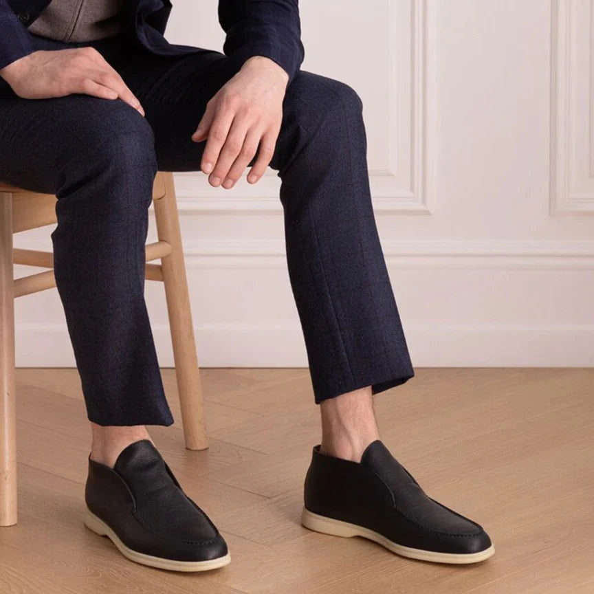 Loro Piana Open Walk Ankle Boots - Navy Blue (W000)