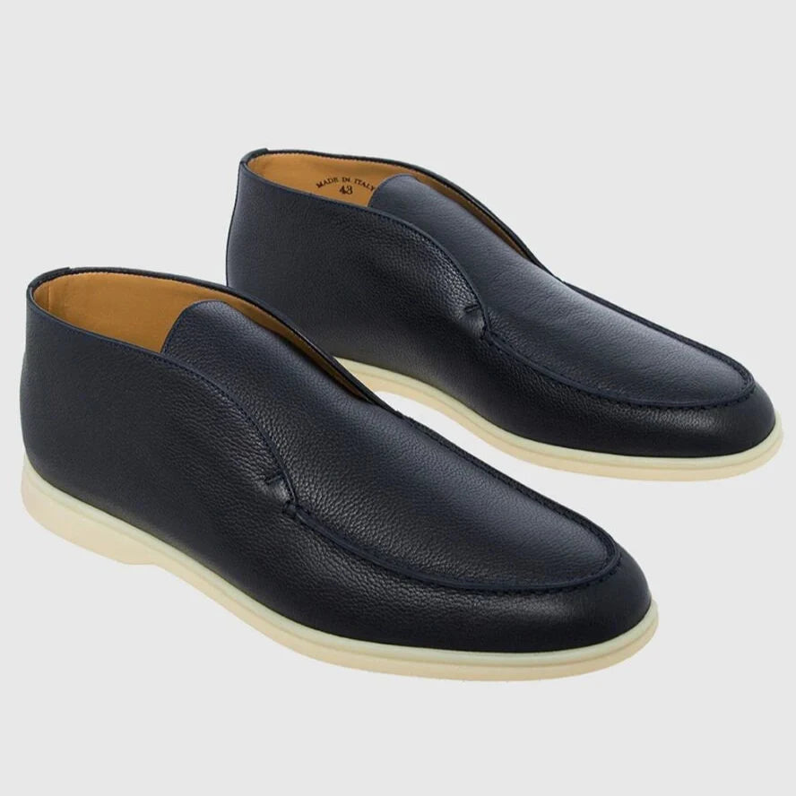 Loro Piana Open Walk Ankle Boots - Navy Blue (W000)