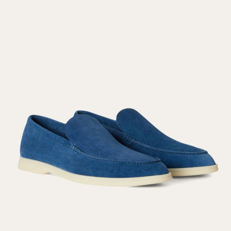 Loro Piana Summer Walk Suede Loafer - Cobalt Ink (135)