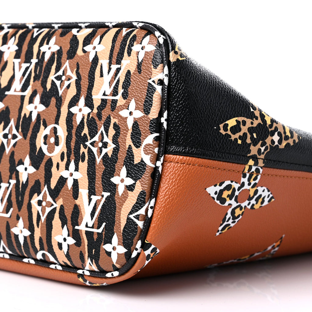 Louis Vuitton Giant Jungle Neverfull MM Tote Bag - Black and Brown