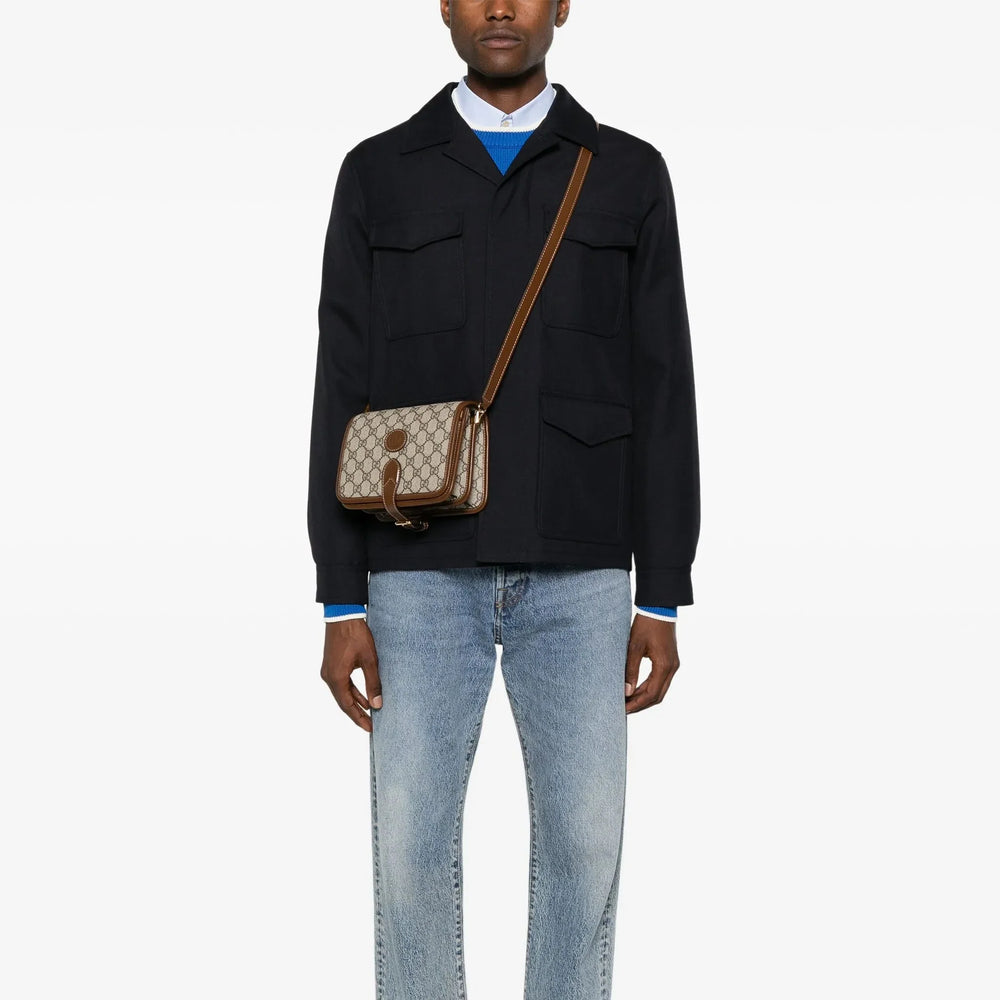 Gucci GG Supreme Mini Interlocking Shoulder Bag – Beige