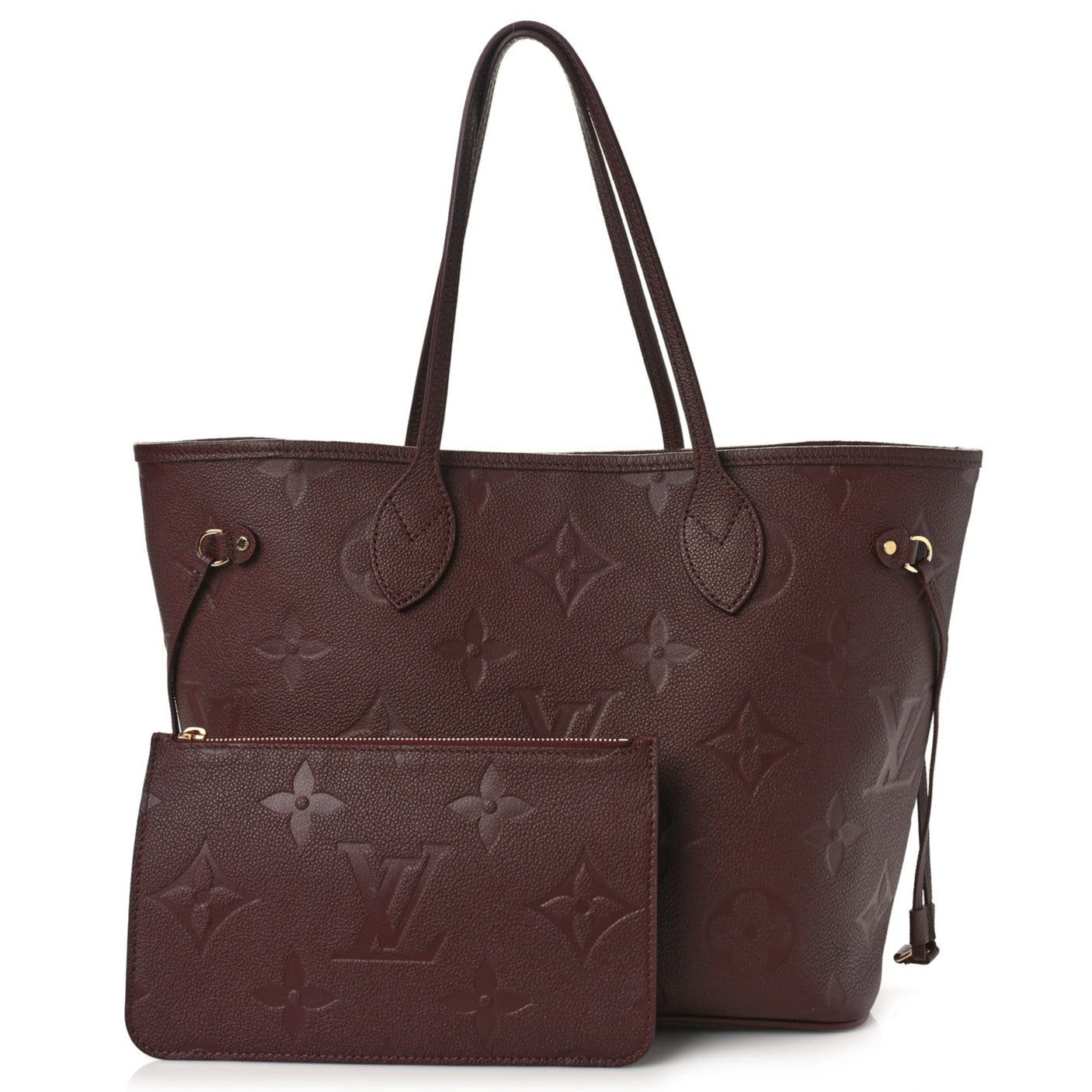 Louis Vuitton Neverfull MM Tote Bag - Wine Burgundy
