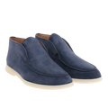 Loro Piana Open Walk Suede Loafers - Dark Blue