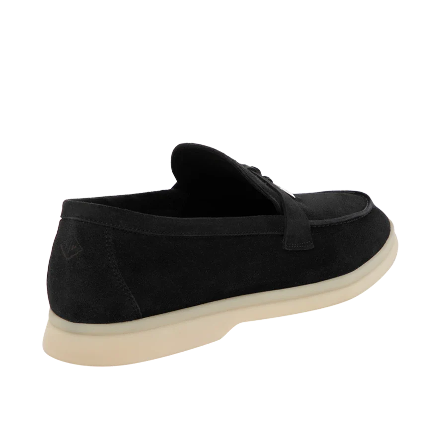 Loro Piana Summer Charm Suede Loafers - Black (029)