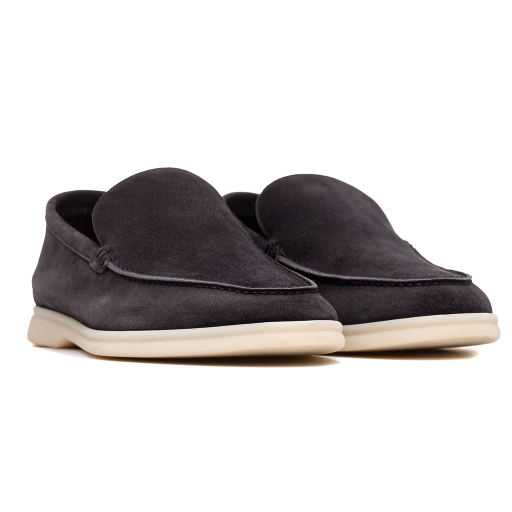 Loro Piana Summer Walk Suede Loafers - Brown