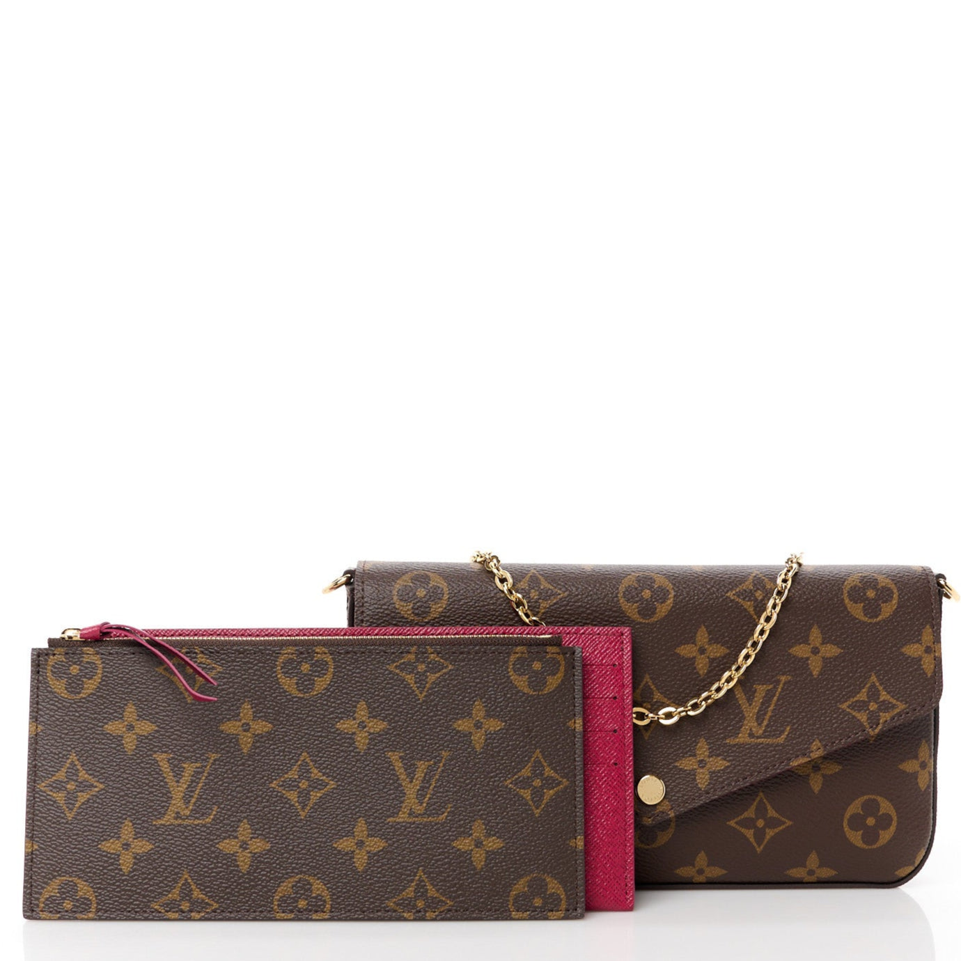 Louis Vuitton Pochette Félicie Chain Wallet - Brown