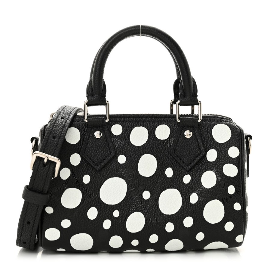 Louis Vuitton x Yayoi Kusama Nano Speedy Bandouliere Handbag - Black