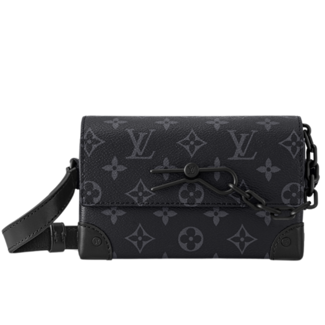 Louis Vuitton Steamer Messenger Wearable Wallet - Black Monogram Eclipse