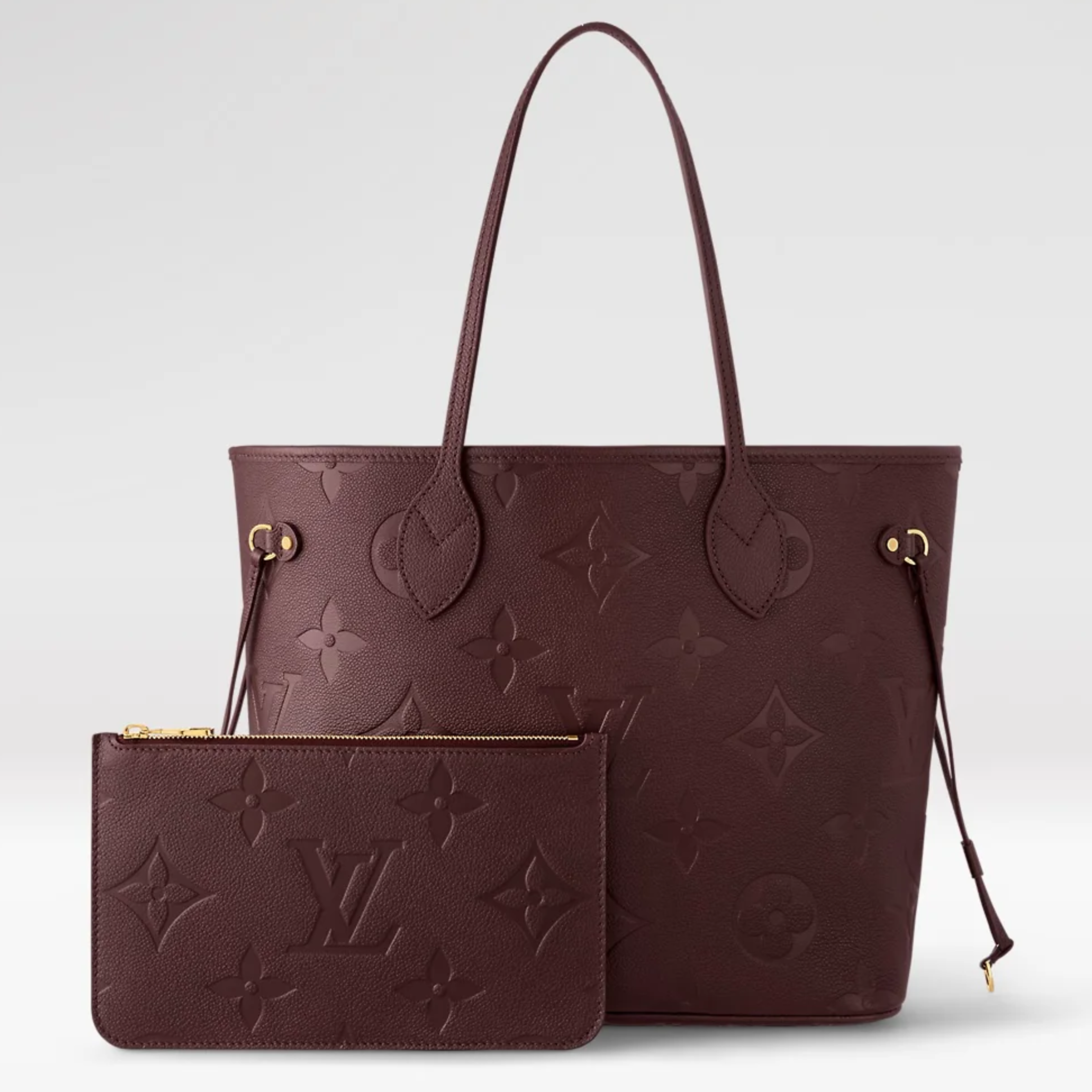 Louis Vuitton Neverfull MM Tote Bag - Wine Burgundy