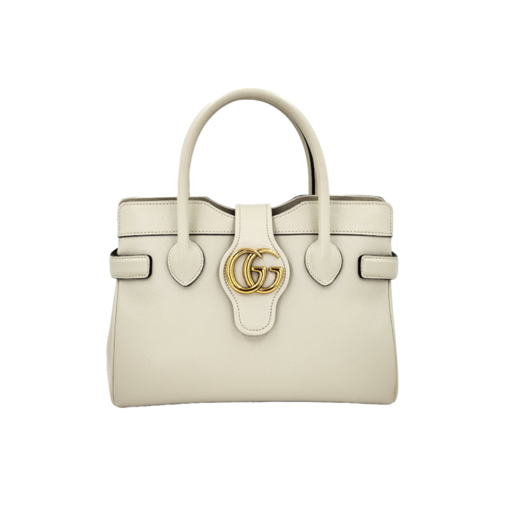 Gucci Small Top Handle Bag – White Calfskin