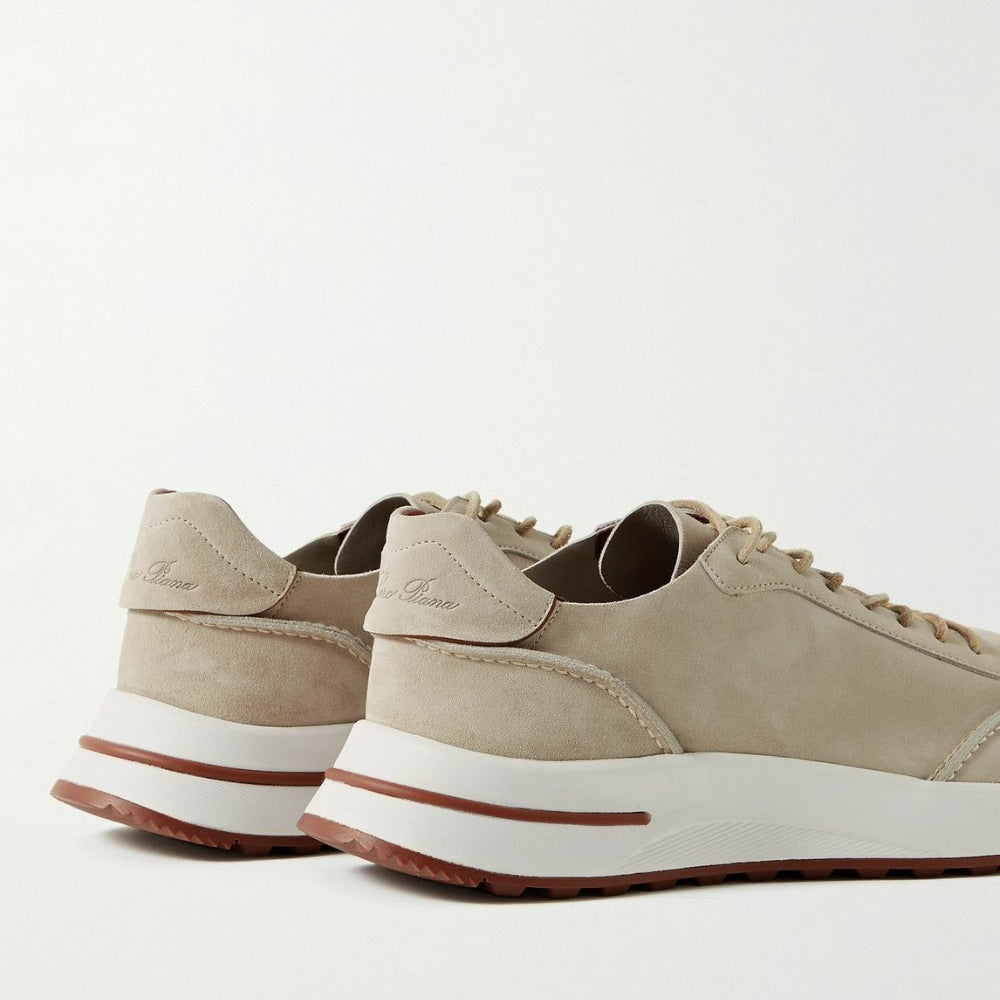 Loro Piana Weekend Walk Suede Sneakers - Beige