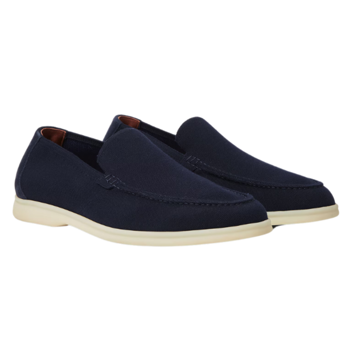 Loro Piana Summer Knitted Walk Wish® Wool Loafers -  Navy Blue (W000)