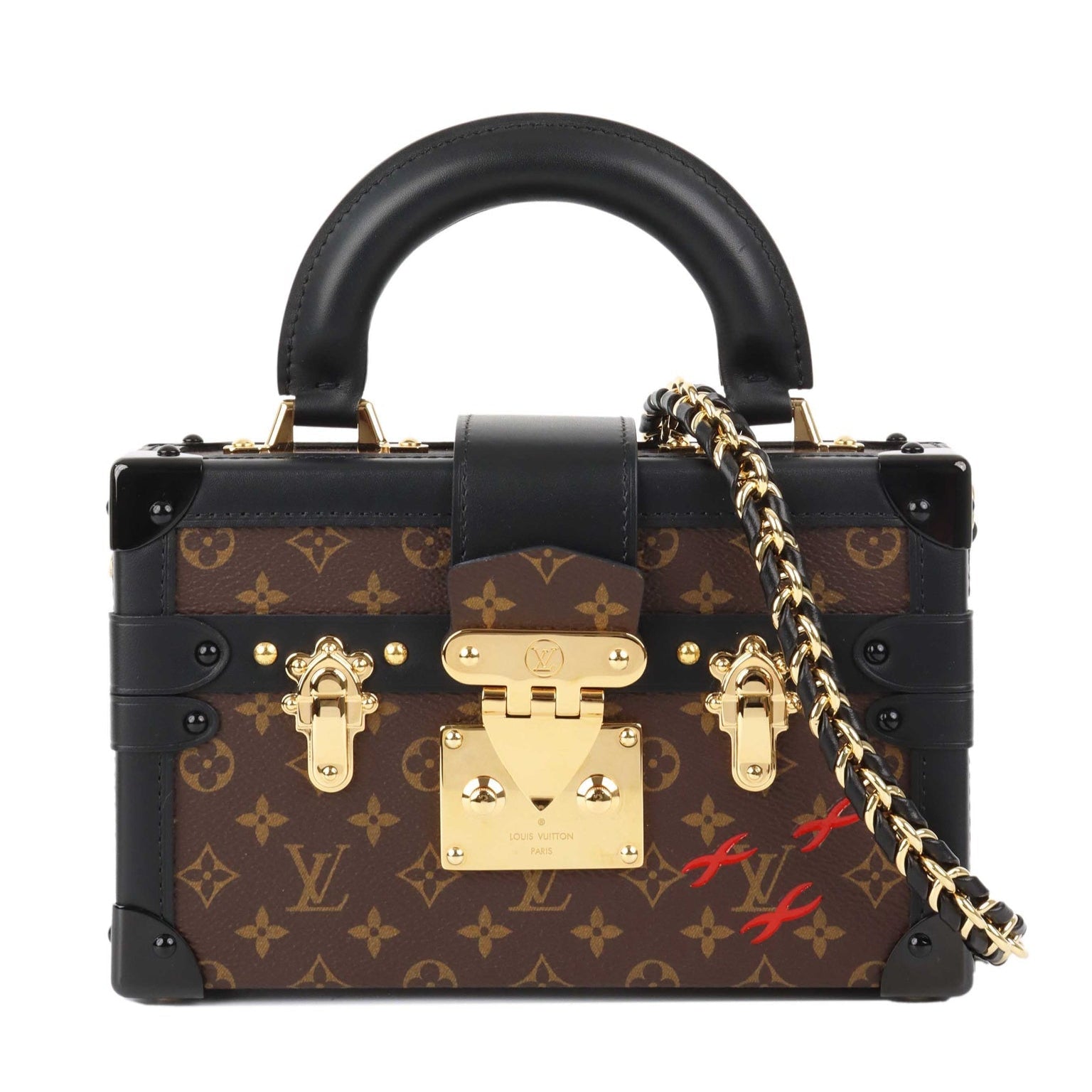 Louis Vuitton Petite Malle Capital Handbag - Brown