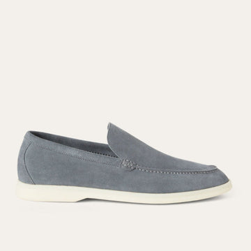 Loro Piana Summer Walk Suede Loafers - Frozen Blue (131)