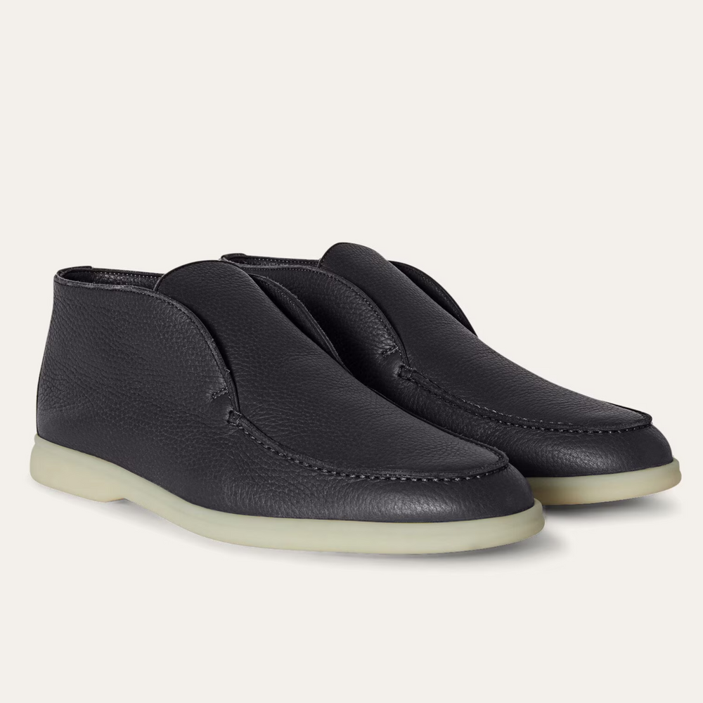 Loro Piana Open Walk Ankle Boots - Navy Blue (W000)