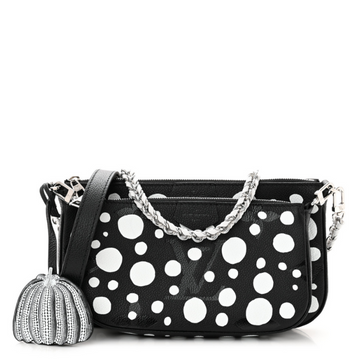 Louis Vuitton x Yayoi Kusama Multi Pochette Accessoires Shoulder Bag - Black White